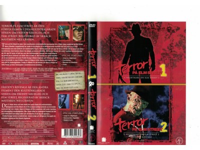 Terror på Elm Street  1 + 2  DVD 2 Disc.